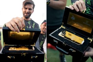 PSL team Lahore Qalandars gifts Shaheen Afridi 24k gold-plated iPhone 16 Pro