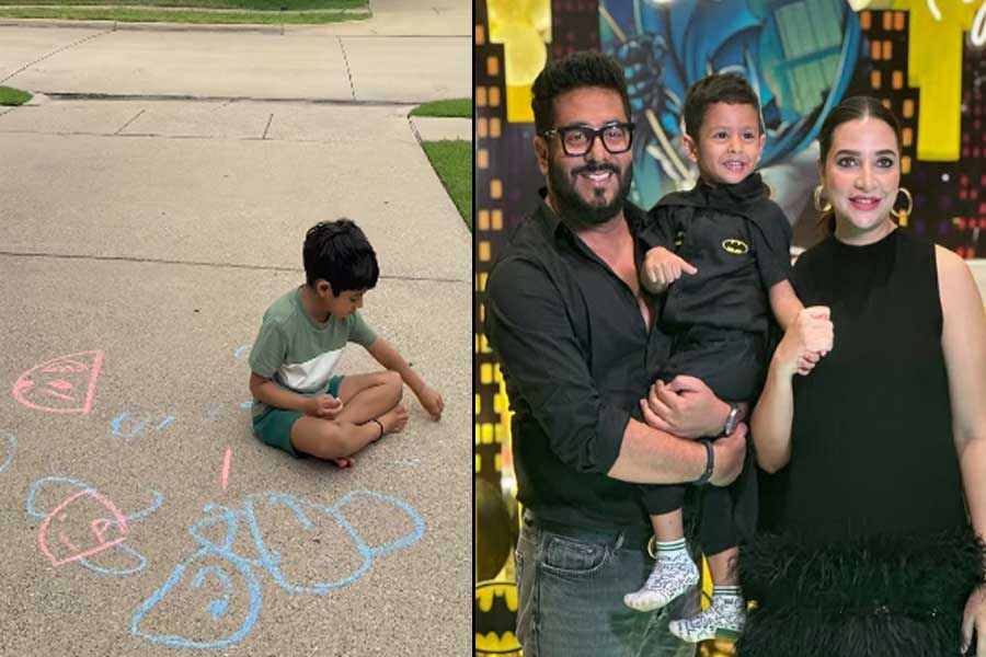 Subhasree Ganguly share a video of her son's activity