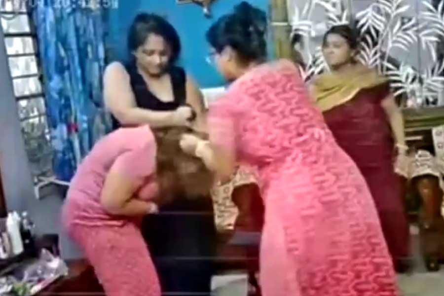 Woman allegedly beaten by her family members in Barasat