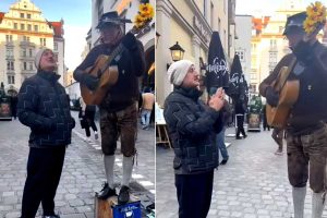 Bollywood Actor Anupam Kher sings during Germany trip