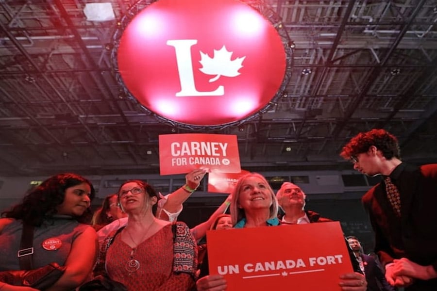 Liberal party under Mark Carney set to win Canada election