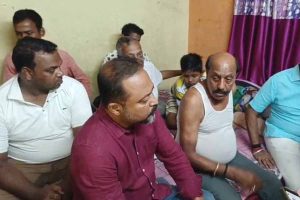 TMC leadership at the home of the soldier in Rishara